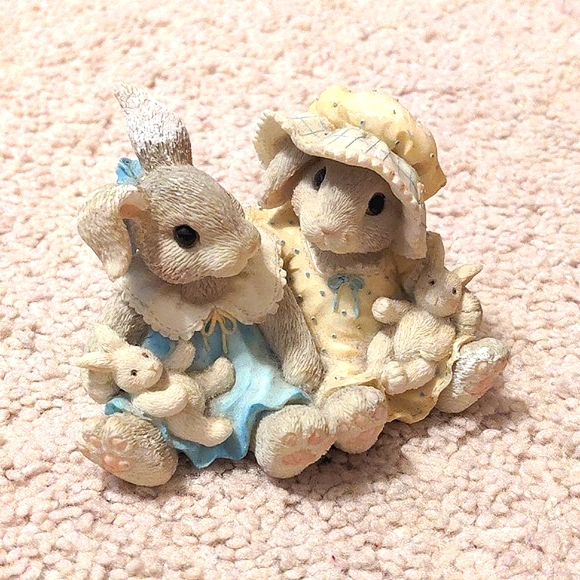 1995 Enesco My Blushing Bunnies "I'm Blessed To Have A Friend Like You" Figurine - Picture 5 of 10